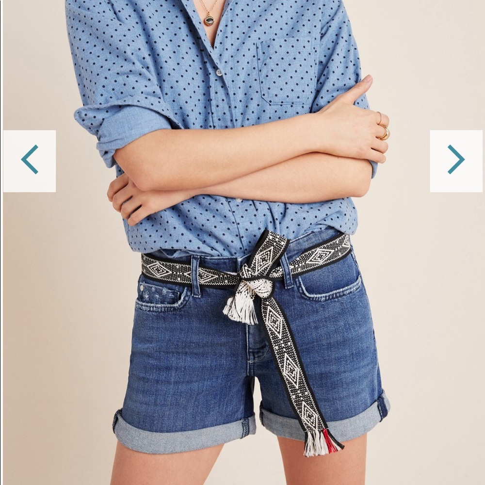 Pilcro High-Rise Slim Boyfriend Denim Shorts
